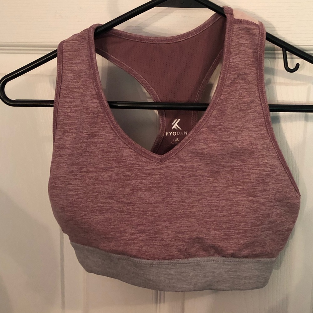 Pink and Grey Racer-Back Sports Bra!